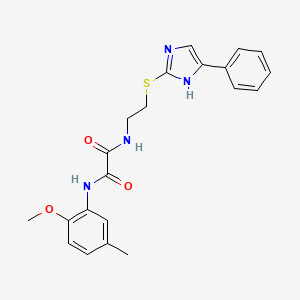N1-(2-methoxy-5-methylphenyl)-N2-(2-((4-phenyl-1H-imidazol-2-yl)thio)ethyl)oxalamide