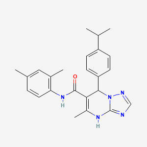 molecular formula C24H27N5O B2733496 N-(2,4-dimethylphenyl)-5-methyl-7-[4-(propan-2-yl)phenyl]-4,7-dihydro[1,2,4]triazolo[1,5-a]pyrimidine-6-carboxamide CAS No. 766524-20-3