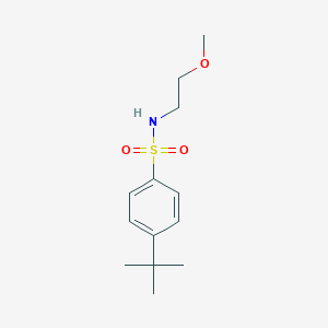 molecular formula C13H21NO3S B273350 4-tert-butyl-N-(2-methoxyethyl)benzenesulfonamide 