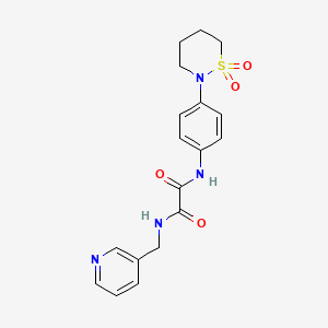N1-(4-(1,1-dioxido-1,2-thiazinan-2-yl)phenyl)-N2-(pyridin-3-ylmethyl)oxalamide