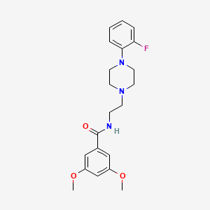 molecular formula C21H26FN3O3 B2733509 N-(2-(4-(2-fluorophenyl)piperazin-1-yl)ethyl)-3,5-dimethoxybenzamide CAS No. 1049471-95-5