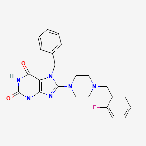 7-benzyl-8-(4-(2-fluorobenzyl)piperazin-1-yl)-3-methyl-1H-purine-2,6(3H,7H)-dione