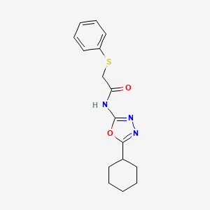 N-(5-cyclohexyl-1,3,4-oxadiazol-2-yl)-2-(phenylthio)acetamide