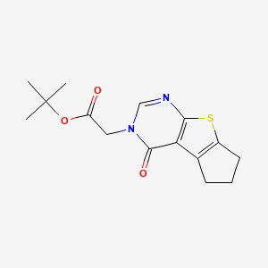 tert-Butyl 2-(4-oxo-4,5,6,7-tetrahydro-3H-cyclopenta[4,5]thieno[2,3-d]pyrimidin-3-yl)acetate