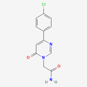 2-(4-(4-chlorophenyl)-6-oxopyrimidin-1(6H)-yl)acetamide