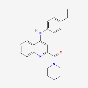 (4-((4-Ethylphenyl)amino)quinolin-2-yl)(piperidin-1-yl)methanone