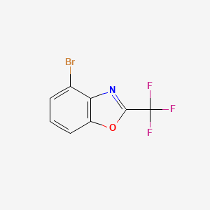 molecular formula C8H3BrF3NO B2733522 4-Bromo-2-(trifluoromethyl)-1,3-benzoxazole CAS No. 217326-71-1
