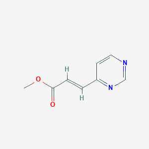 molecular formula C8H8N2O2 B2733527 methyl (2E)-3-(pyrimidin-4-yl)prop-2-enoate, E CAS No. 2434-61-9