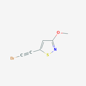 molecular formula C6H4BrNOS B2733532 5-(2-溴乙炔基)-3-甲氧基-1,2-噻唑 CAS No. 2228572-04-9