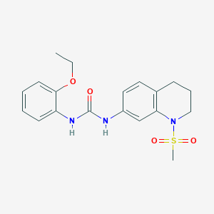 molecular formula C19H23N3O4S B2733537 1-(2-Ethoxyphenyl)-3-(1-(methylsulfonyl)-1,2,3,4-tetrahydroquinolin-7-yl)urea CAS No. 1203263-97-1