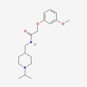 molecular formula C18H28N2O3 B2733548 N-((1-isopropylpiperidin-4-yl)methyl)-2-(3-methoxyphenoxy)acetamide CAS No. 953990-13-1