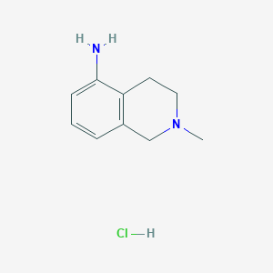 molecular formula C10H15ClN2 B2733554 2-Methyl-1,2,3,4-tetrahydroisoquinolin-5-amine hydrochloride CAS No. 1210664-17-7