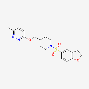 3-{[1-(2,3-Dihydro-1-benzofuran-5-sulfonyl)piperidin-4-yl]methoxy}-6-methylpyridazine