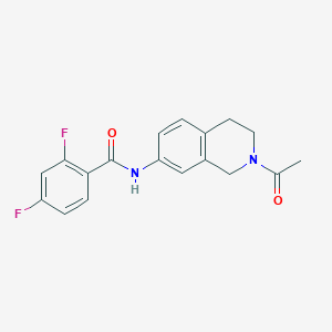 molecular formula C18H16F2N2O2 B2733578 N-(2-acetyl-1,2,3,4-tetrahydroisoquinolin-7-yl)-2,4-difluorobenzamide CAS No. 955635-94-6