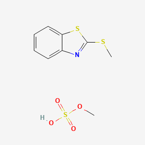 molecular formula C9H11NO4S3 B2733579 2-(Methylthio)benzo[d]thiazole methyl sulfate CAS No. 1329871-59-1