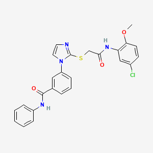 3-(2-((2-((5-chloro-2-methoxyphenyl)amino)-2-oxoethyl)thio)-1H-imidazol-1-yl)-N-phenylbenzamide