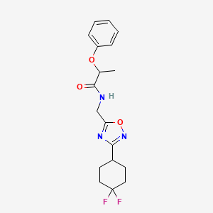 N-((3-(4,4-difluorocyclohexyl)-1,2,4-oxadiazol-5-yl)methyl)-2-phenoxypropanamide