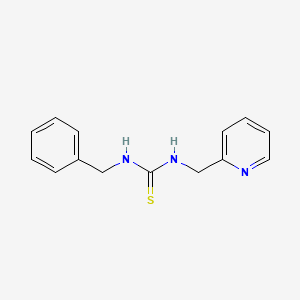 molecular formula C14H15N3S B2733588 N-benzyl-N'-(pyridin-2-ylmethyl)thiourea CAS No. 51623-96-2