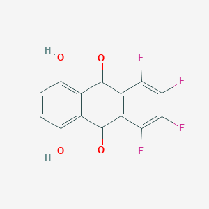 molecular formula C14H4F4O4 B027336 1,2,3,4-四氟-5,8-二羟基蒽醌 CAS No. 102822-05-9