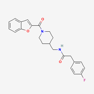 N-((1-(benzofuran-2-carbonyl)piperidin-4-yl)methyl)-2-(4-fluorophenyl)acetamide