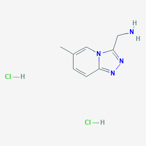 {6-Methyl-[1,2,4]triazolo[4,3-a]pyridin-3-yl}methanamine dihydrochloride