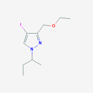 molecular formula C10H17IN2O B2733619 1-sec-butyl-3-(ethoxymethyl)-4-iodo-1H-pyrazole CAS No. 1856020-43-3