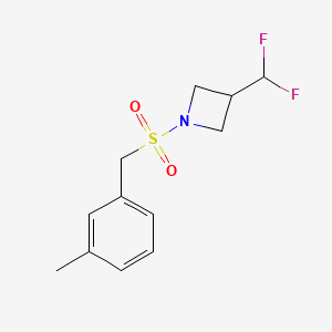 molecular formula C12H15F2NO2S B2733621 3-(Difluoromethyl)-1-((3-methylbenzyl)sulfonyl)azetidine CAS No. 2310156-93-3