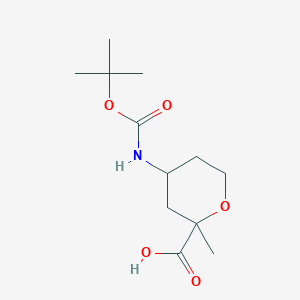 molecular formula C12H21NO5 B2733622 4-{[(叔丁氧基)羰基]氨基}-2-甲氧基氧代戊二酸 CAS No. 2094125-23-0