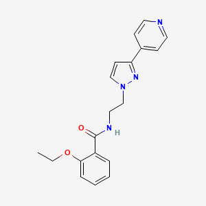 molecular formula C19H20N4O2 B2733625 2-ethoxy-N-(2-(3-(pyridin-4-yl)-1H-pyrazol-1-yl)ethyl)benzamide CAS No. 1448028-55-4