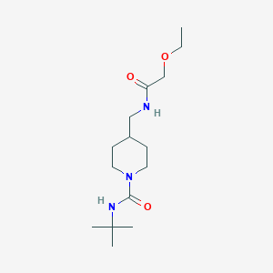 molecular formula C15H29N3O3 B2733627 N-(tert-butyl)-4-((2-ethoxyacetamido)methyl)piperidine-1-carboxamide CAS No. 1234810-14-0