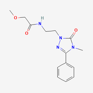 molecular formula C14H18N4O3 B2733629 2-甲氧基-N-(2-(4-甲基-5-氧代-3-苯基-4,5-二氢-1H-1,2,4-三唑-1-基)乙基)乙酰胺 CAS No. 1210500-77-8