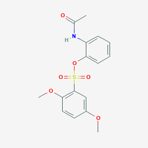 molecular formula C16H17NO6S B273364 2-Acetamidophenyl 2,5-dimethoxybenzene-1-sulfonate 