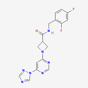 1-(6-(1H-1,2,4-triazol-1-yl)pyrimidin-4-yl)-N-(2,4-difluorobenzyl)azetidine-3-carboxamide