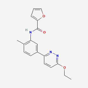molecular formula C18H17N3O3 B2733647 N-(5-(6-ethoxypyridazin-3-yl)-2-methylphenyl)furan-2-carboxamide CAS No. 1020974-61-1