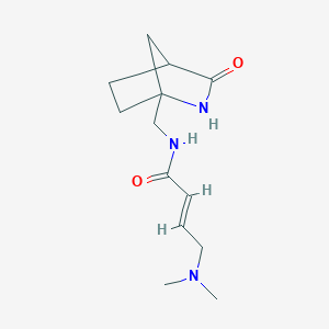 (E)-4-(Dimethylamino)-N-[(3-oxo-2-azabicyclo[2.2.1]heptan-1-yl)methyl]but-2-enamide