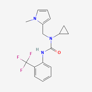 molecular formula C17H18F3N3O B2733661 1-cyclopropyl-1-((1-methyl-1H-pyrrol-2-yl)methyl)-3-(2-(trifluoromethyl)phenyl)urea CAS No. 1046213-52-8