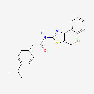molecular formula C21H20N2O2S B2733663 N-(4H-chromeno[4,3-d]thiazol-2-yl)-2-(4-isopropylphenyl)acetamide CAS No. 923386-35-0