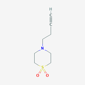 molecular formula C8H13NO2S B2733664 4-But-3-ynyl-1,4-thiazinane 1,1-dioxide CAS No. 1343047-96-0