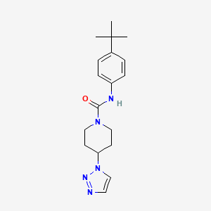 molecular formula C18H25N5O B2733665 N-(4-(tert-butyl)phenyl)-4-(1H-1,2,3-triazol-1-yl)piperidine-1-carboxamide CAS No. 2309568-20-3