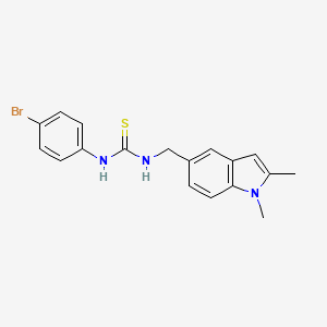molecular formula C18H18BrN3S B2733667 1-(4-Bromophenyl)-3-[(1,2-dimethylindol-5-yl)methyl]thiourea CAS No. 852140-07-9
