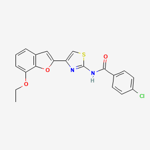 4-chloro-N-(4-(7-ethoxybenzofuran-2-yl)thiazol-2-yl)benzamide