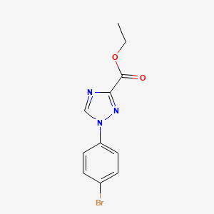 molecular formula C11H10BrN3O2 B2733732 乙酸1-(4-溴苯基)-1,2,4-三唑-3-酯 CAS No. 1678521-73-7