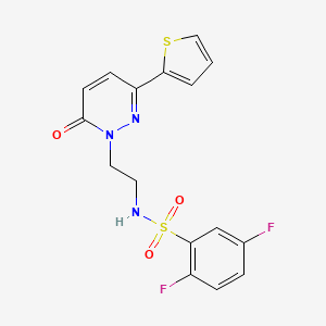 molecular formula C16H13F2N3O3S2 B2733736 2,5-二氟-N-(2-(6-氧代-3-(噻吩-2-基)吡啶-1(6H)-基)乙基)苯磺酰胺 CAS No. 946239-87-8