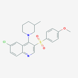 6-Chloro-3-((4-methoxyphenyl)sulfonyl)-4-(3-methylpiperidin-1-yl)quinoline