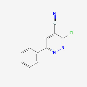 molecular formula C11H6ClN3 B2733760 3-氯-6-苯基吡啶并[4]嘧啶-4-碳腈 CAS No. 94011-64-0