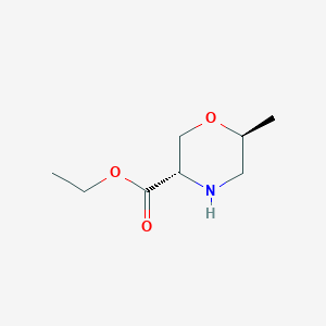 molecular formula C8H15NO3 B2733761 Rel-ethyl (3S,6S)-6-methylmorpholine-3-carboxylate CAS No. 1557288-61-5; 2580113-13-7