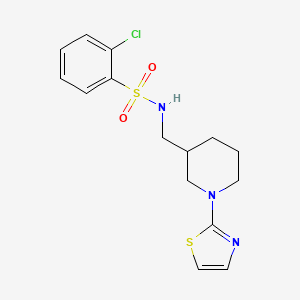 2-chloro-N-((1-(thiazol-2-yl)piperidin-3-yl)methyl)benzenesulfonamide