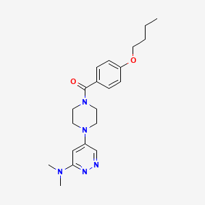 molecular formula C21H29N5O2 B2733764 (4-Butoxyphenyl)(4-(6-(dimethylamino)pyridazin-4-yl)piperazin-1-yl)methanone CAS No. 1448027-58-4