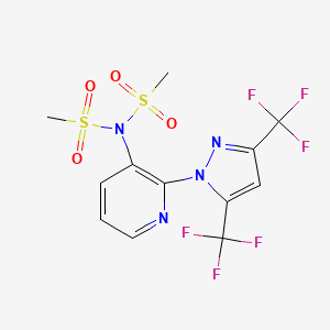 N-{2-[3,5-bis(trifluoromethyl)-1H-pyrazol-1-yl]-3-pyridinyl}-N-(methylsulfonyl)methanesulfonamide