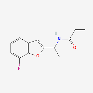 molecular formula C13H12FNO2 B2733778 N-[1-(7-Fluoro-1-benzofuran-2-yl)ethyl]prop-2-enamide CAS No. 2191062-44-7